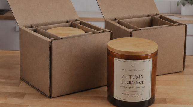 Picture of Jar Store Studio candle jar with Flush Packaging